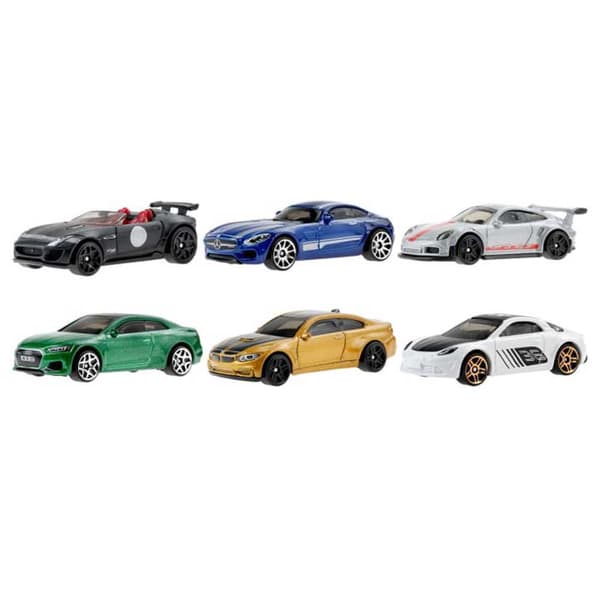 Hot Wheels Europæisk Bilkultur Med Multipack 6 Legetøj Biler Søvfarvet 3 Years