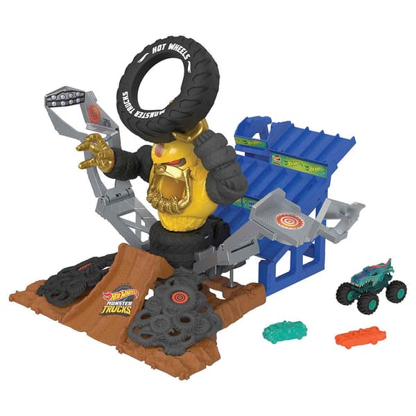 Mattel Monster Trucks Mega-wrex Mot Crushzilla Guld