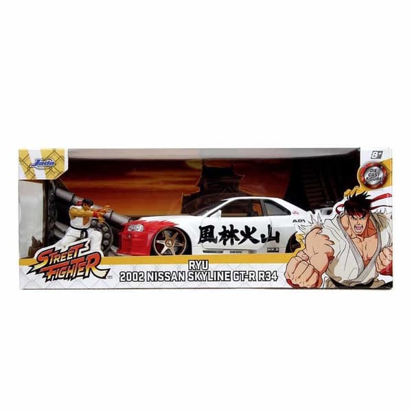 Jada Street Fighter Ryu Nissan Skyline Gt-r 1:24 Bil