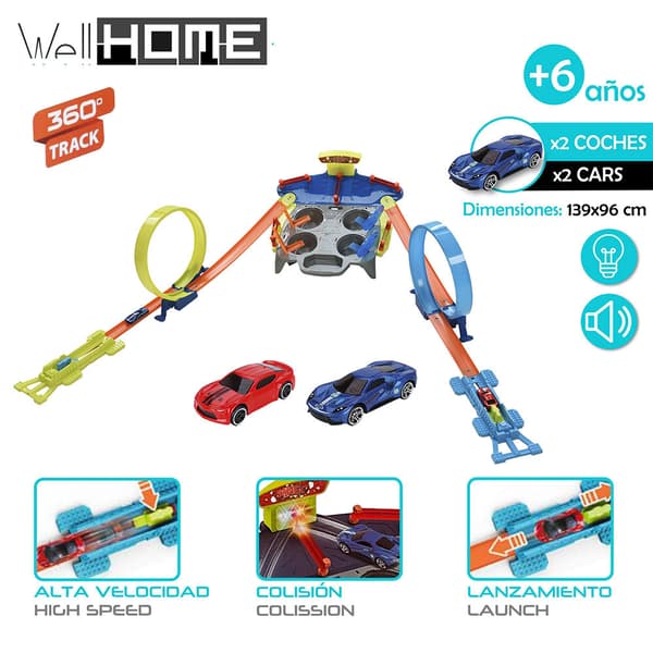 Wellhome 139x96 Cm Bilspil Med Ramper