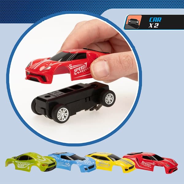 Cb Games Magnetisk Tävlingsbana Med 2 Speed Och 2 Progressiv Kontroller Speed ??& Gå Orange