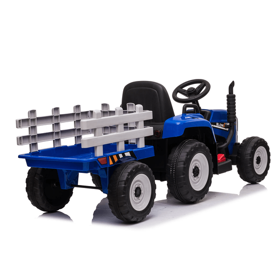 Elektrisk traktor med trailer og fjernbetjening