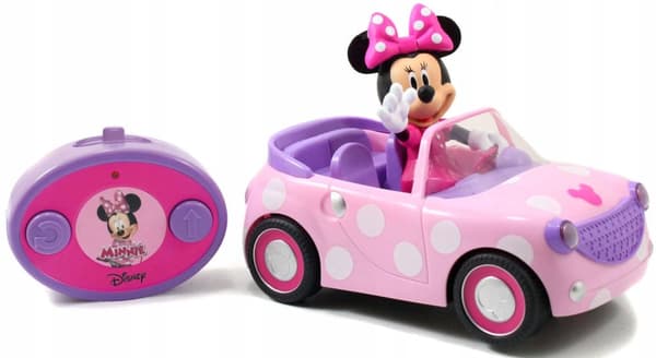 Jada Toys RC Minnie Mouse fjernbetjent lyserød konvertibel bilfjernbetjening