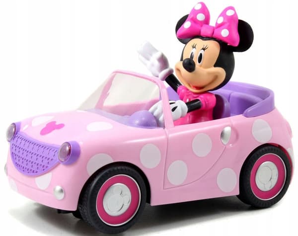Jada Toys RC Minnie Mouse fjernbetjent lyserød konvertibel bilfjernbetjening