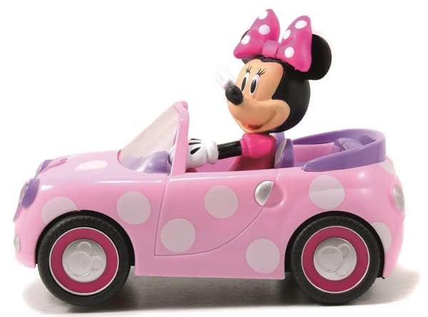 Jada Toys RC Minnie Mouse fjernbetjent lyserød konvertibel bilfjernbetjening