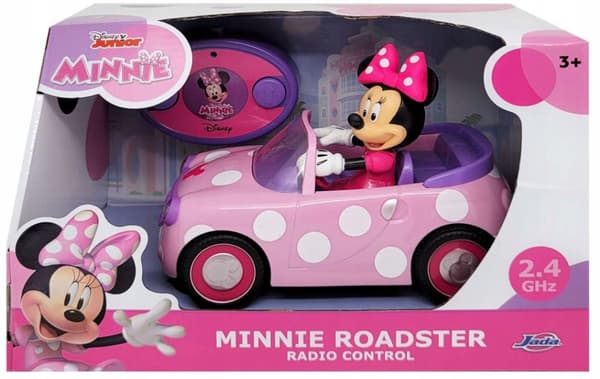 Jada Toys RC Minnie Mouse fjernbetjent lyserød konvertibel bilfjernbetjening