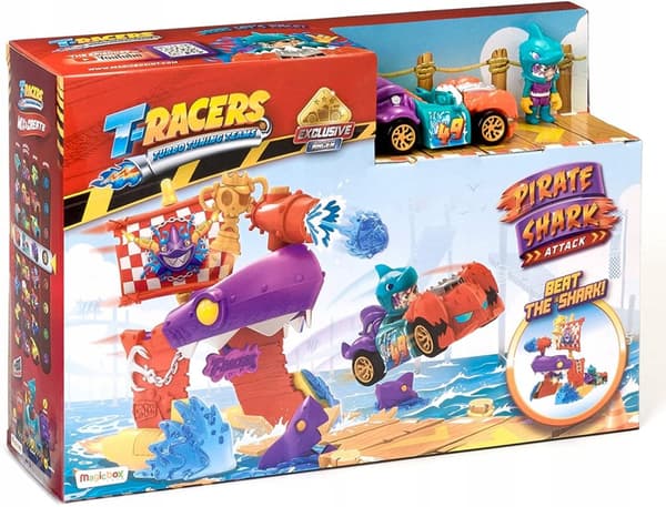 T-Racers Pirat Haj Launcher Sæt - Køretøj