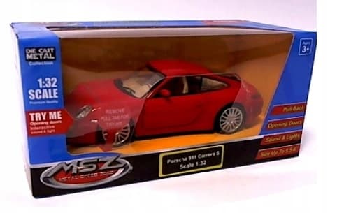 Bil Porsche 911 Carrera Metall Ljusljud