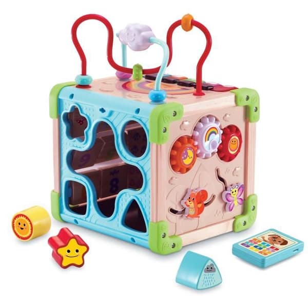 VTECH CUBE NATURE Interaktiv leksak - FSC-certifierat trä - Musikaliska djur - 9-36 månader