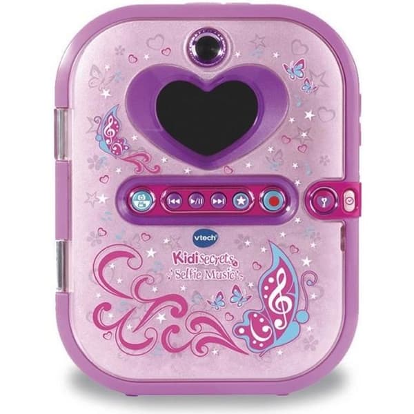 VTECH Kidisecrets Selfie Musik Rosa Elektronisk Dagbok med MP3-spelare för Flickor i Åldrarna 6 till 12 Multifärg