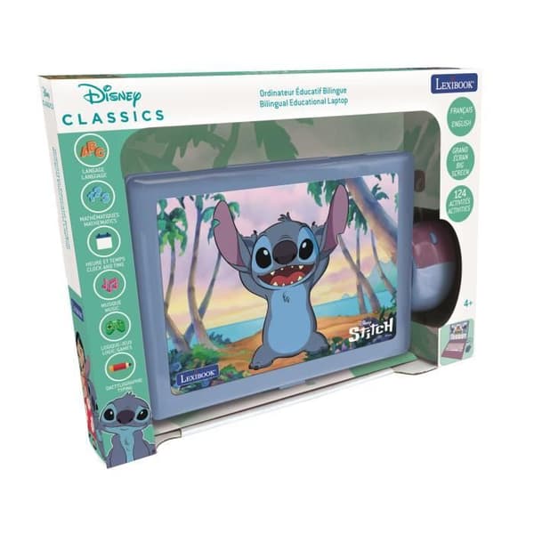 Tvåspråkig pedagogisk dator STITCH – 124 aktiviteter (franska-engelska)