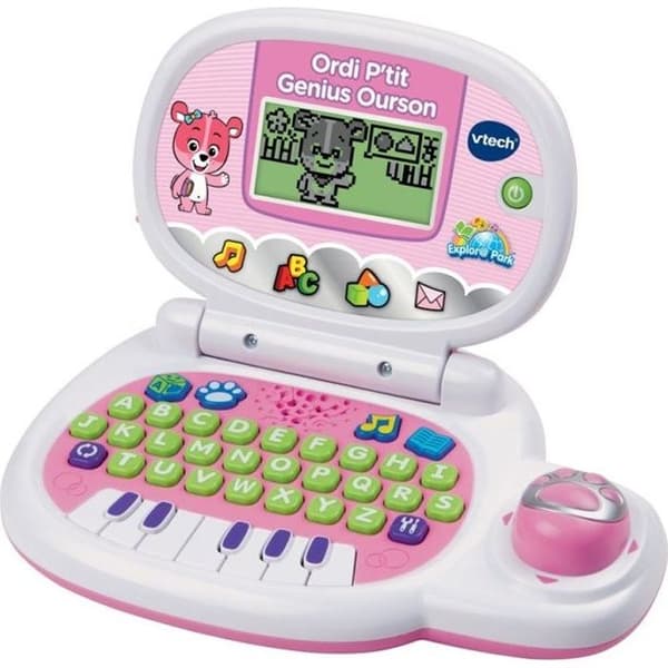 VTECH - Ordi P'tit Genius Lyserød Bjørn - Computerpædagogisk barn