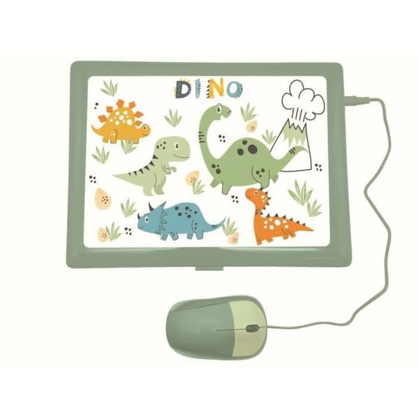 Lexibook - Kaksikielinen opetuskäyttöön tarkoitettu dinosaurustietokone - 124 aktiviteettia (EN/FR)