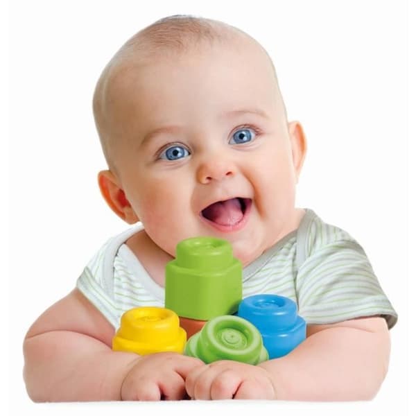 Clementoni - Clemmy Baby - Påse med 40 mjuka kuber - Blandade - Från 9 månader - Mjuk kub garanterar säkerhet och kan användas på Mac