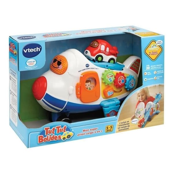 VTECH 2-i-1 Tut Tut Bolides fragtfly til børn fra 12 måneder