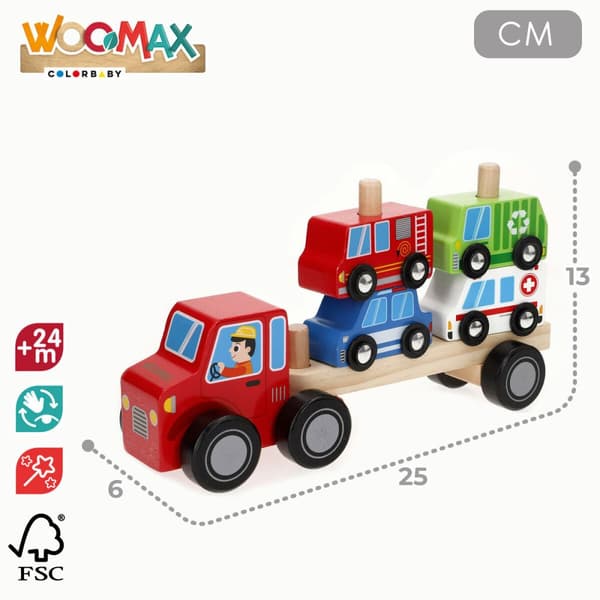 Truck Carrier and Cars 25 x 13 x 6 cm (6 Units)