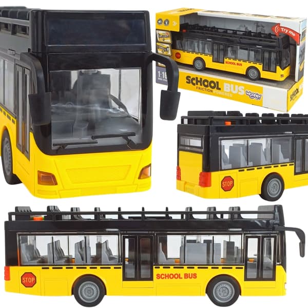 WOOPIE Bus med lyseffekter og døre, der kan åbnes
