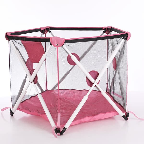 Tavalax Playpen Infant kannettava leikkikehä Vaaleanpunainen