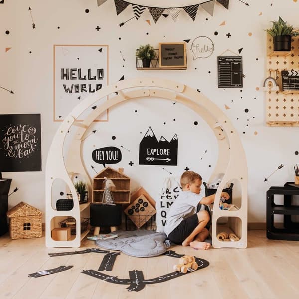 Montessori Lekställning för Barn – Öppen Hylla & Leksakshylla för Småbar
