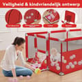 Miniatyrbild 5 av 8: Baby Lekpenna, 180 x 122 x 61cm Lekpenna Barrier, Andningsbart Mesh, Anti-kollision Lekpenna, Baby Lekpenna, Barns Lekpenna, Färg: Röd