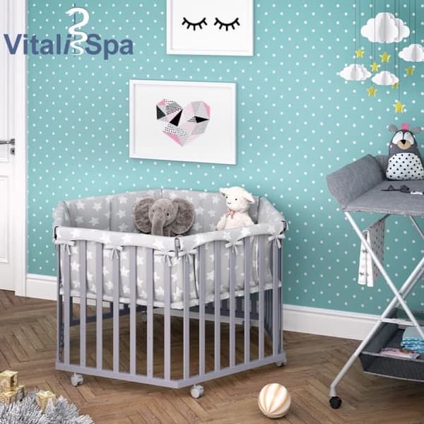 VITALISPA sexkantig babypark, parktorn, park, lekpark