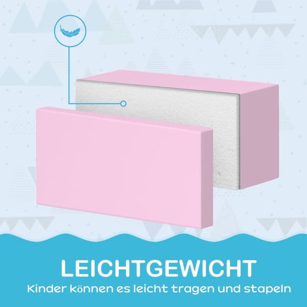 Rootz Soft Building Block Set - Byggklossar av skum - Småbarnsleksak - Stimulerar kreativitet och fantasi - Flerfärgad - 40cm x 40cm x 20cm