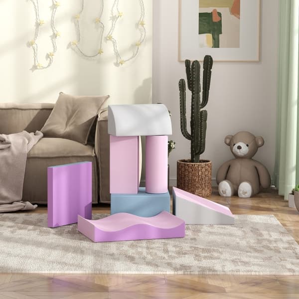 Rootz Soft Building Block Set - Byggklossar av skum - Småbarnsleksak - Stimulerar kreativitet och fantasi - Flerfärgad - 40cm x 40cm x 20cm