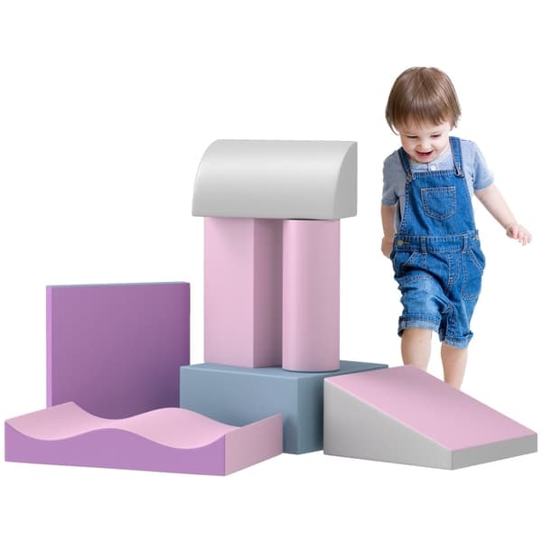 Rootz Soft Building Block Set - Byggklossar av skum - Småbarnsleksak - Stimulerar kreativitet och fantasi - Flerfärgad - 40cm x 40cm x 20cm