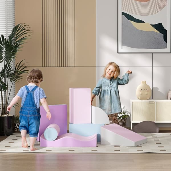 Rootz Soft Building Block Set - Byggklossar av skum - Småbarnsleksak - Stimulerar kreativitet och fantasi - Flerfärgad - 40cm x 40cm x 20cm