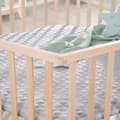 Miniatyrbild 4 av 6: ROBA Spjälsäng Cosiplay + "roba Style" Parkmatta Grå och 6 Hjul - Naturlig Bokträ
