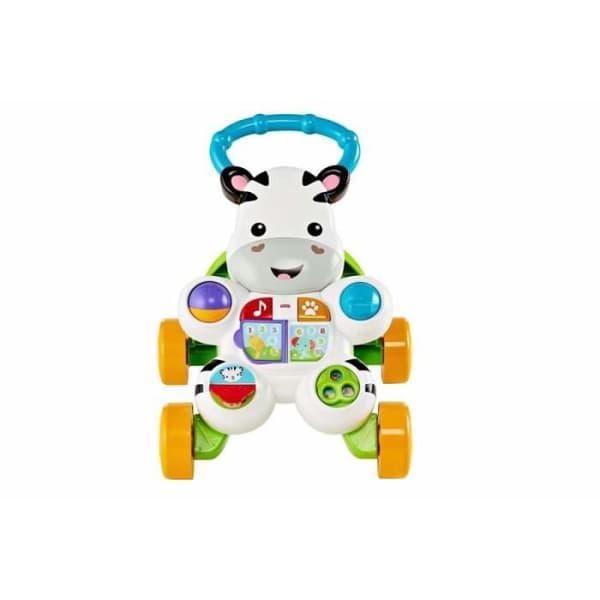 Fisher-Price First Steps Talking Zebra Walker med musik och ljus + 6 månader (Mattel), Multicolor - GXC34