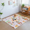 Miniatyrbild 5 av 6: Bebispark med 60 bollar - Med matta - 2 dragringar - Bärbart aktivitetscenter för barn - 180x200x65cm - Grå