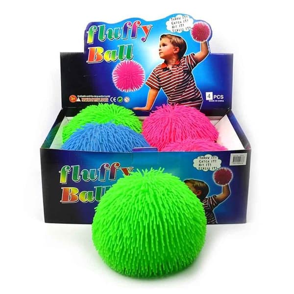 Puffer Stor Boll 25cm Rosa Blå