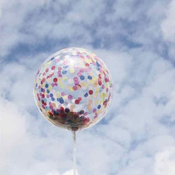 Transparent bubbelballong 40 ± 4cm ø - RAYHER - set om 3 - för vuxna