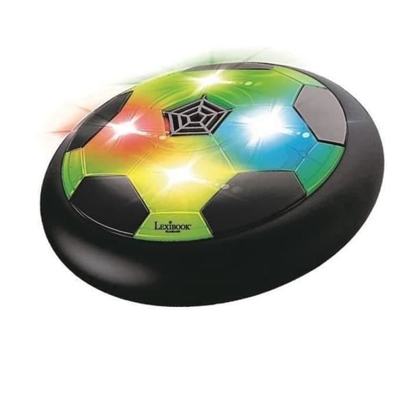 AeroFoot - Ljusande svävare fotbollsskiva med 2 målburar, 1 boll och en pump, uppladdningsbar