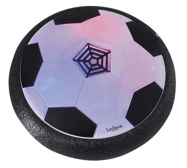 AeroFoot - Ljusande svävare fotbollsskiva med 2 målburar, 1 boll och en pump, uppladdningsbar