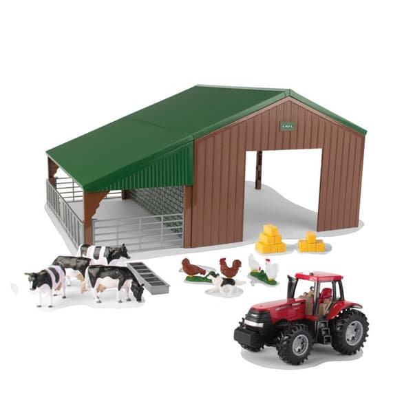 Jordbrukslåda - Massey Ferguson - Gårdsbod - Traktor - Djur - Tillbehör