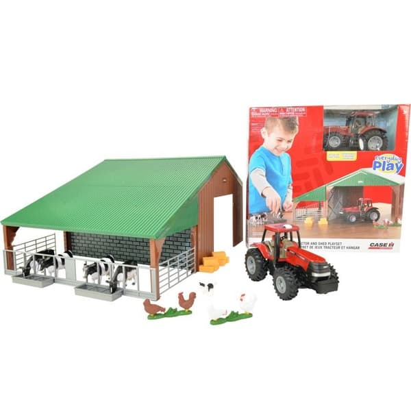 Jordbrukslåda - Massey Ferguson - Gårdsbod - Traktor - Djur - Tillbehör