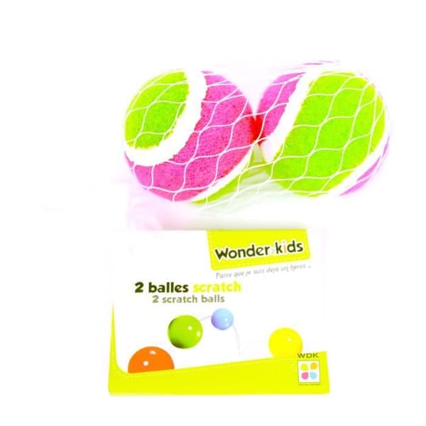 Kardborrebollar för racket - WONDERKIDS - Barn - Grönt, vitt och rosa