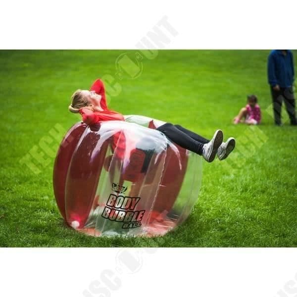 TD® Uppblåsbar Ball - Bubbelfotboll för barn och vuxna - Röd