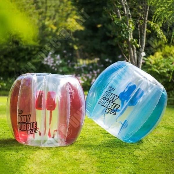 TD® Uppblåsbar Ball - Bubbelfotboll för barn och vuxna - Röd