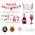 Miniatyrbild 3 av 4: TD® Halloween Dekoration Ballong Set Mood Arrangement Vinglas Folie Set