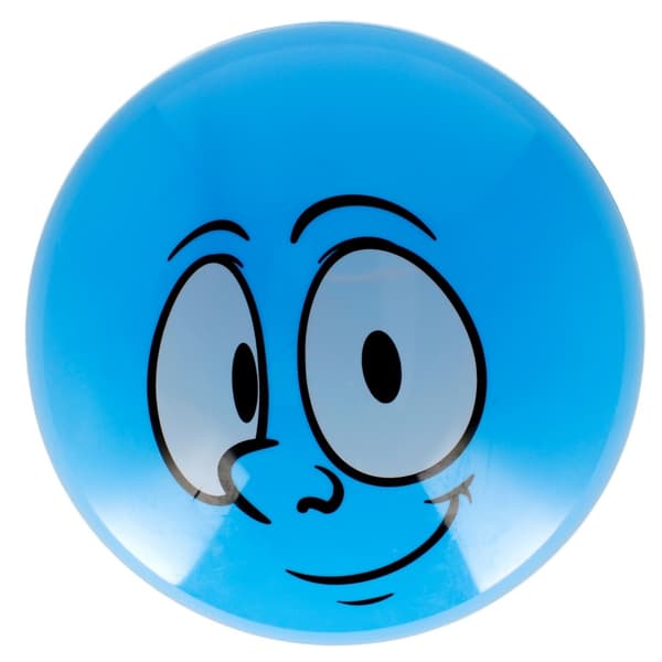 Blå gummiboll Smiley 23cm Artyk