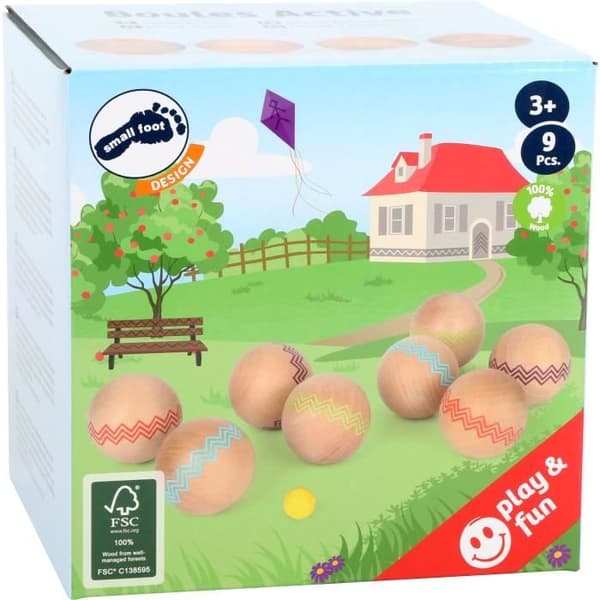 100 % FSC-certifierat boulespel i trä för barn - SMALL FOT - Active Ball 12029 - Outdoor