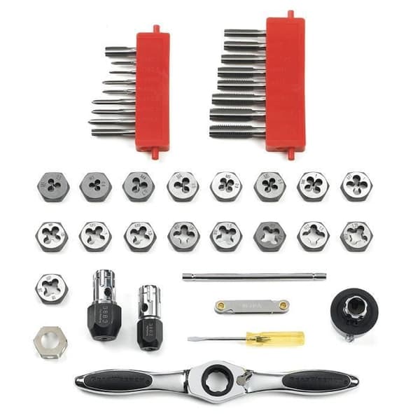 GEAR WRENCH 3886 nyckel med spärr, 40 delar metriska gänga- och gängverktygssats - Drake Off Road Tools