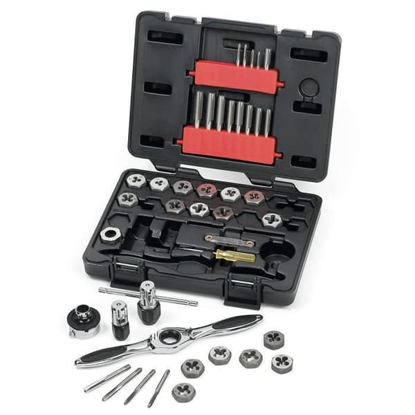 GEAR WRENCH 3886 nyckel med spärr, 40 delar metriska gänga- och gängverktygssats - Drake Off Road Tools