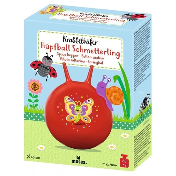 Moses skippyball fjäril Krabbelkäferjunior 45 cm röd