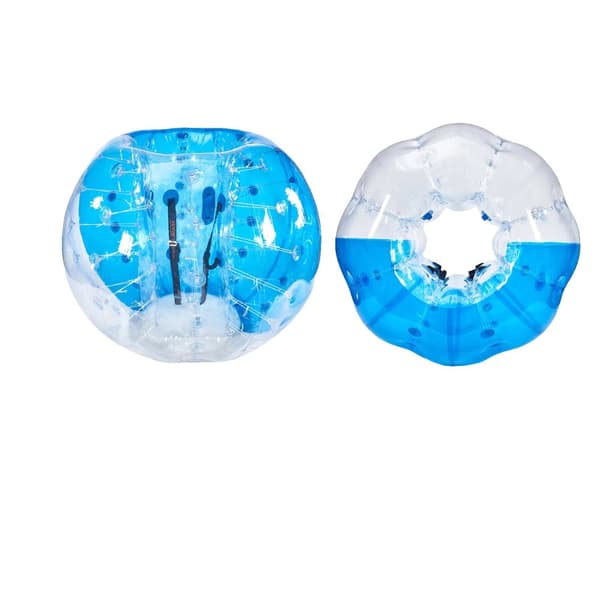 Inflatable Bumper Ball, Hållbar PVC, Säker för Utomhuslek,blå och klar