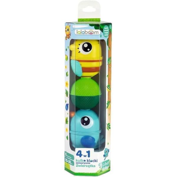 Lalaboom Animals Sensory Ball Block Set 6 st.