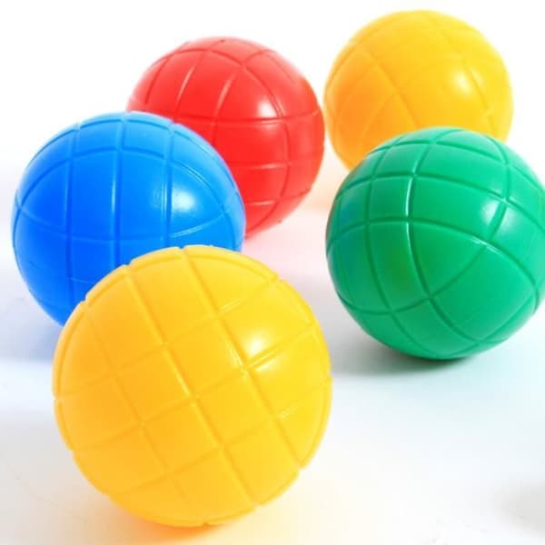 MGM petanquebollar i plast - Korg med 8 bollar + domkraft - Blandat - Från 3 år